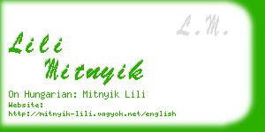 lili mitnyik business card